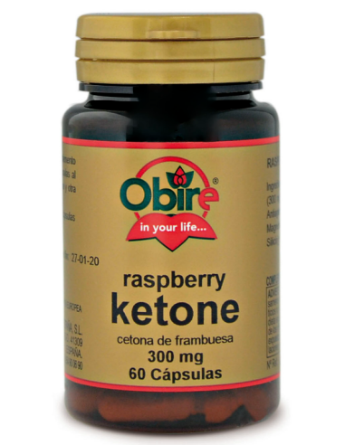 Ketonas de frambuesa 300 mg. 60 capsulas de Obire