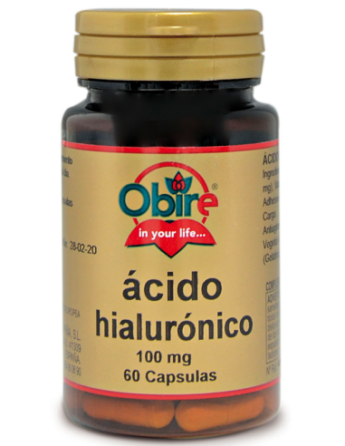 Acido hialuronico 100 mg. 60 capsulas de Obire