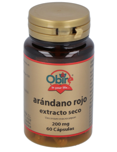 Arandano rojo 5000 mg. (ext. seco 200 mg.) 60 capsulas de Obire