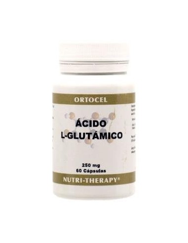 Acido L-Glutamico 250Miligramos 60 Cápsulas  Ortocel Nutri-Therapy
