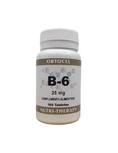 Vitamina B-6 100 Comprimidos de Ortocel Nutri-Therapy