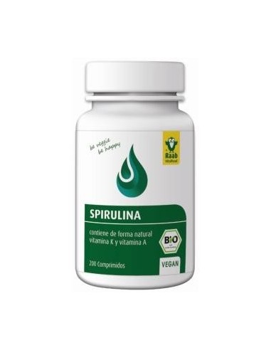 Alga Spirulina 200 Comprimidos Bio Sg Vegan Raab Vitalfood
