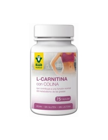 L-Carnitina Con Colina 75 Cápsulas  Sg Vegan Raab Vitalfood