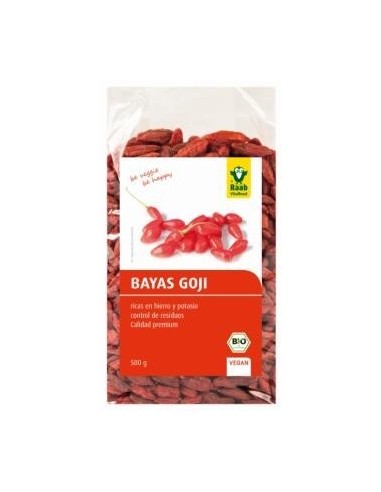 Goji Bayas 500 Gramos Bio Sg Vegan Raab Vitalfood