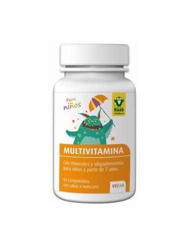 Multi-Vitaminas Niños Sabor Manzana 90Com Sg Vegan Raab Vitalfood