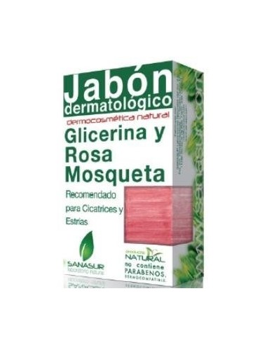 Jabon Glicerina Rosa Mosqueta 100 Gramos Sanasur