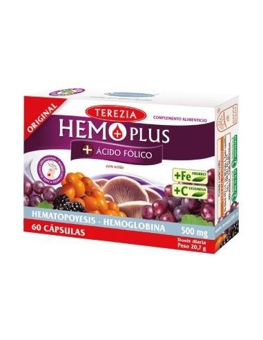 Hemo Plus + Acido Folico 60 Cápsulas  Terezia