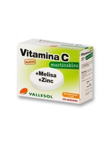 Vallesol Vit.C Melisa Zinc 24 ComprimidosMasticable Vallesol