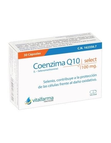 Coenzima Q10 Select 100Miligramos 30 Cápsulas  Vitalfarma