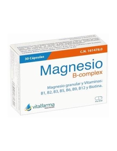 Magnesio + B-Complex 30 Cápsulas  Vitalfarma