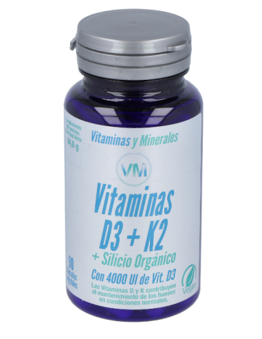 Vitamina D3 + K2 + Silicio 90Cap. de Ynsadiet