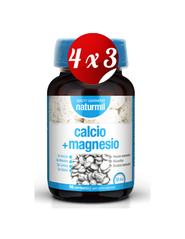 Pack 4x3 uds Calcio+Magnesio 90 Comprimidos De Dietmed