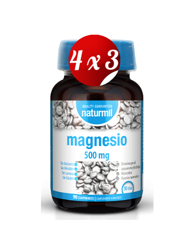 Pack 4x3 uds Magnésio 500 Mg 90 Comprimidos De Dietmed