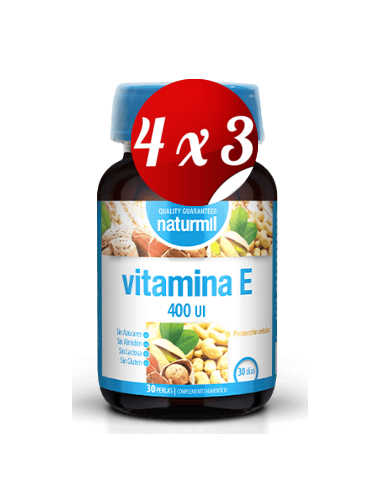 Pack 4x3 uds Vitamina E 400 Ui  30 Capsulas De Dietmed