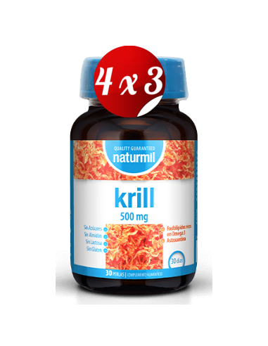 Pack 4x3 uds Krill 500 Mg Perlas 30 Capsulas De Dietmed