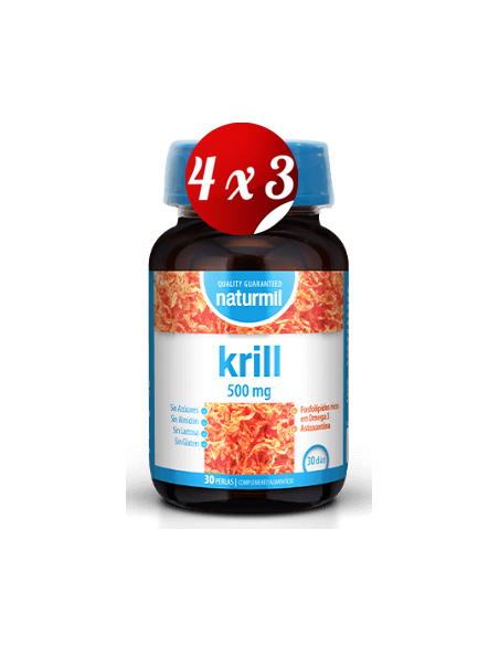 Pack 4x3 uds Krill 500 Mg Perlas 30 Capsulas De Dietmed