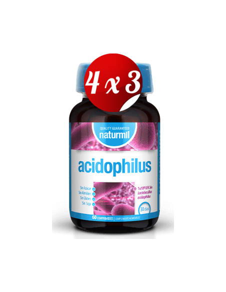 Pack 4x3 uds Acidophilus  60 Comprimidos De Dietmed