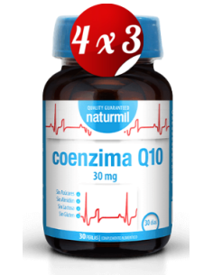 Pack 4x3 uds Coenzima Q10 30 Mg Perlas 30 Capsulas De Dietmed