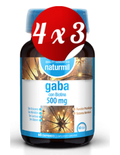 Pack 4x3 uds Gaba 500 Mg  60 Comprimidos De Dietmed