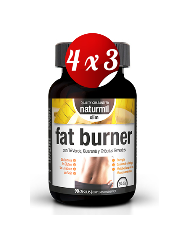 Pack 4x3 uds Fat Burner Slim  90 Capsulas De Dietmed