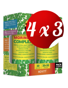 Pack 4x3 uds Moringa Comlex Pack Económico  30+30 Capsulas De Dietmed