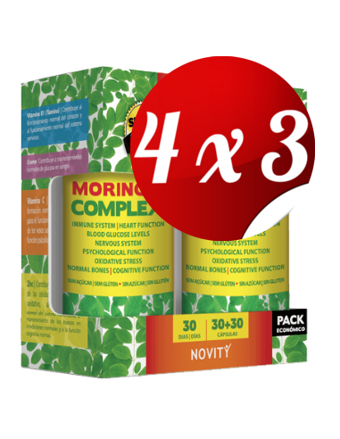 Pack 4x3 uds Moringa Comlex Pack Económico  30+30 Capsulas De Dietmed