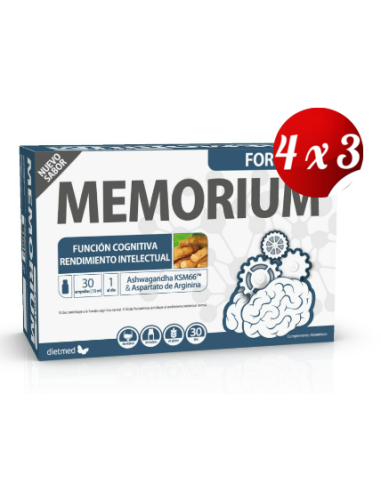Pack 4x3 uds Memorium Forte 30 X 15 Ml Ampollas De Dietmed