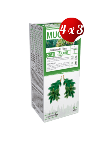 Pack 4x3 uds Mucus 112 Jarabe 150 Ml De Dietmed