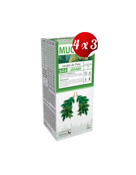 Pack 4x3 uds Mucus 112 Jarabe 150 Ml De Dietmed