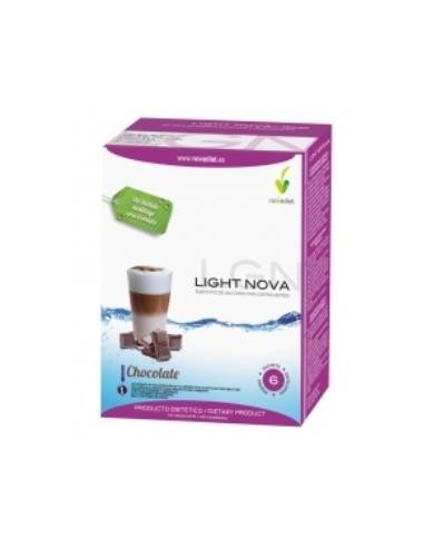 Pack 3X2 Light Nova Batido Chocolate 6S Sobres de Novadiet.