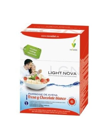 Pack 3X2 Light Nova Porridge Fresa 6S Sobres de Novadiet.
