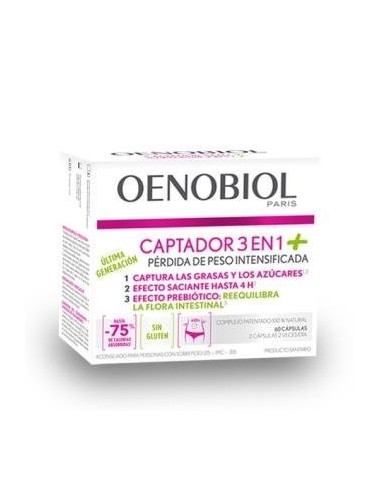 Oenobiol Captador 3 En 1 Plus 60 Comprimidos Oenobiol