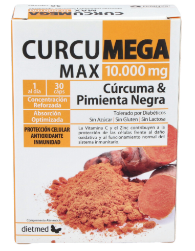 Curcumega Complex 10.000 Mg 30 Comprimidos De Dietmed