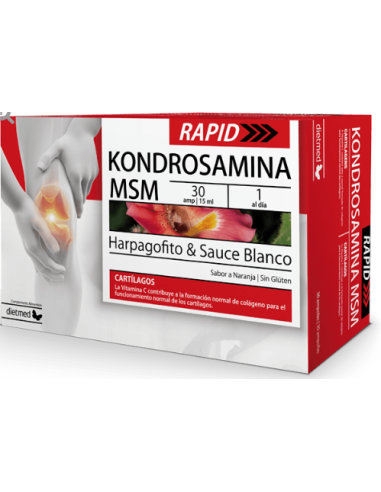 Kondrosamina Msm Rapid 30 X 15 Ml Ampollas De Dietmed