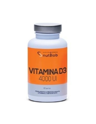 Vitamina D3 4000Ui 60 perlas de Nutilab