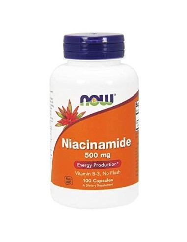 Niacinamida (B-3) 500 Mg 100  Capsulas de Now