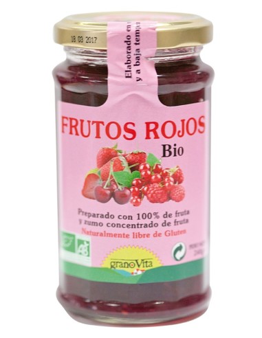 Preparado De Frutas De Frutos Rojos Bio, 240 G de Granovita