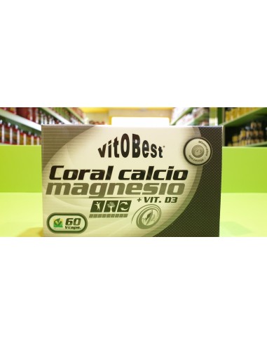 Coral Calcio Magnesio Vit D3 60 Caps de Vit.O.Best