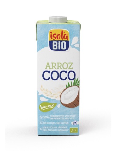 Bebida Vegetal De Arroz Coco Tropical 1Lt 6Ud Isola