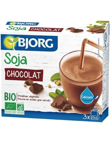 Bebida Mini De Soja Con Chocolate Y Calcio Bio, Pack 3X25 Cl de Bjorg