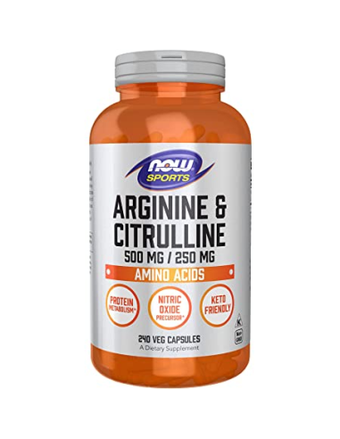 Arginina & Ornitina 500/250 Mg. 100  Capsulas de Now