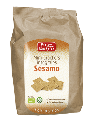 E.Bio Mini Crackers Integrales Sesamo de Espiga Biologica