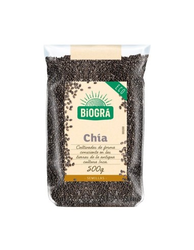 Semillas De Chia  500 gramos Bio Vegan de Biogra