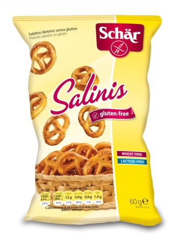Salinis Prezel Salados Snack 60 Gramos Sg Schar