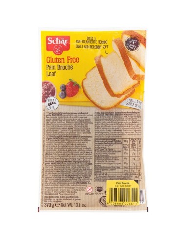 Pan Brioche Dulce 370 Gramos Sg Schar