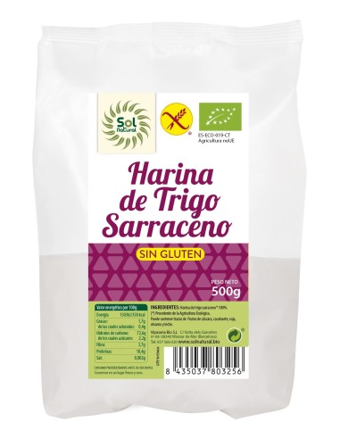 Harina De Trigo Sarraceno Sin Gluten Bio 500 Gramos  Sol Natural
