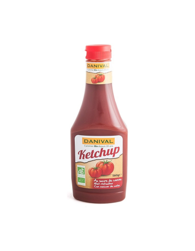 Ketchup Con Azucar De Caña Bio, 560 G de Danival