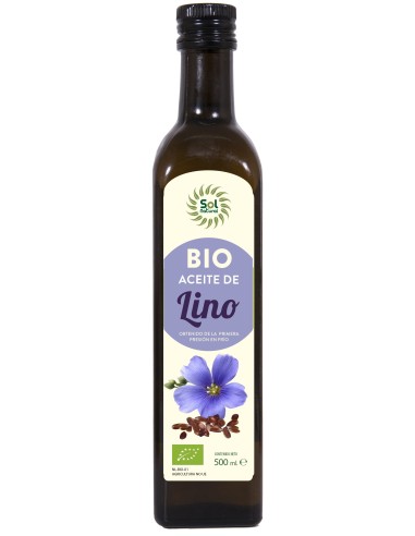 Aceite De Lino Bio 500 Mililitros Sol Natural