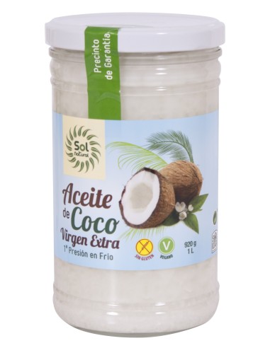 Aceite De Coco Virgen Extra Familiar Bio 1 L Sol Natural