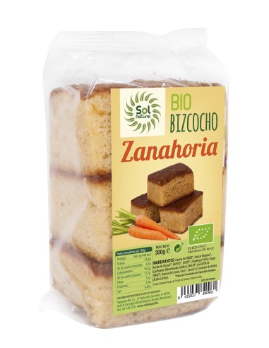 Bizcocho Con Zanahoria Bio 300 Gramos  Sol Natural